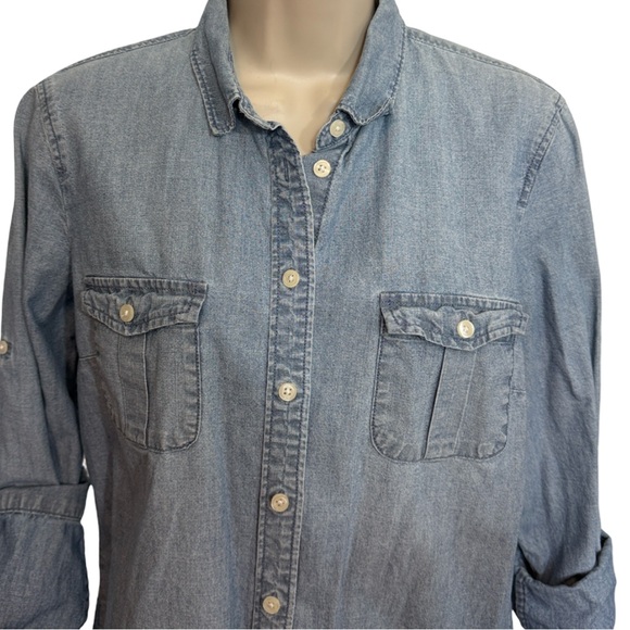 J. Crew Perfect Fit Classic Chambray Shirt - Picture 4 of 5